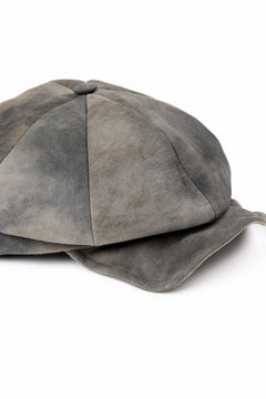 画像をギャラリービューアに読み込む, ierib Leather Casquette Cap / Lamb Suede (BEIGE)