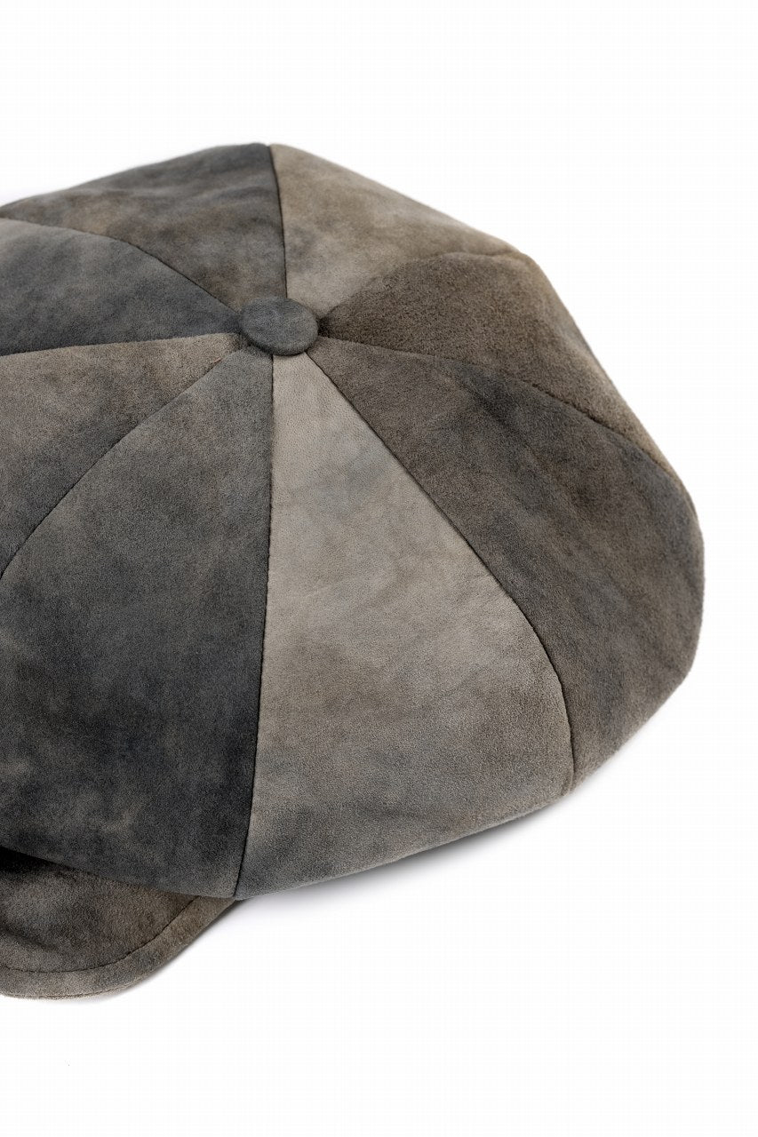 画像をギャラリービューアに読み込む, ierib Leather Casquette Cap / Lamb Suede (BEIGE)