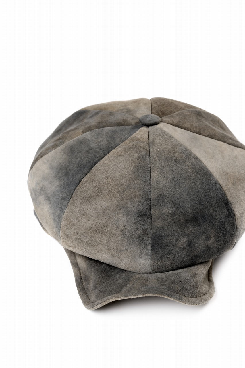 画像をギャラリービューアに読み込む, ierib Leather Casquette Cap / Lamb Suede (BEIGE)