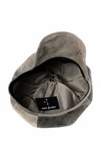 画像をギャラリービューアに読み込む, ierib Leather Casquette Cap / Lamb Suede (BEIGE)
