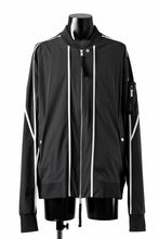 画像をギャラリービューアに読み込む, thom/krom MA-1 JACKET / ELASTIC NYLON + REFLECTION PIPING (BLACK)