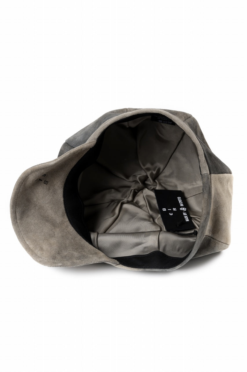 画像をギャラリービューアに読み込む, ierib Leather Casquette Cap / Lamb Suede (BEIGE)