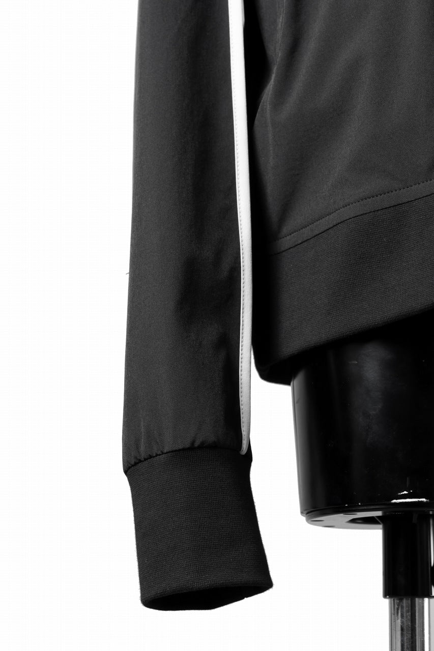 画像をギャラリービューアに読み込む, thom/krom MA-1 JACKET / ELASTIC NYLON + REFLECTION PIPING (BLACK)