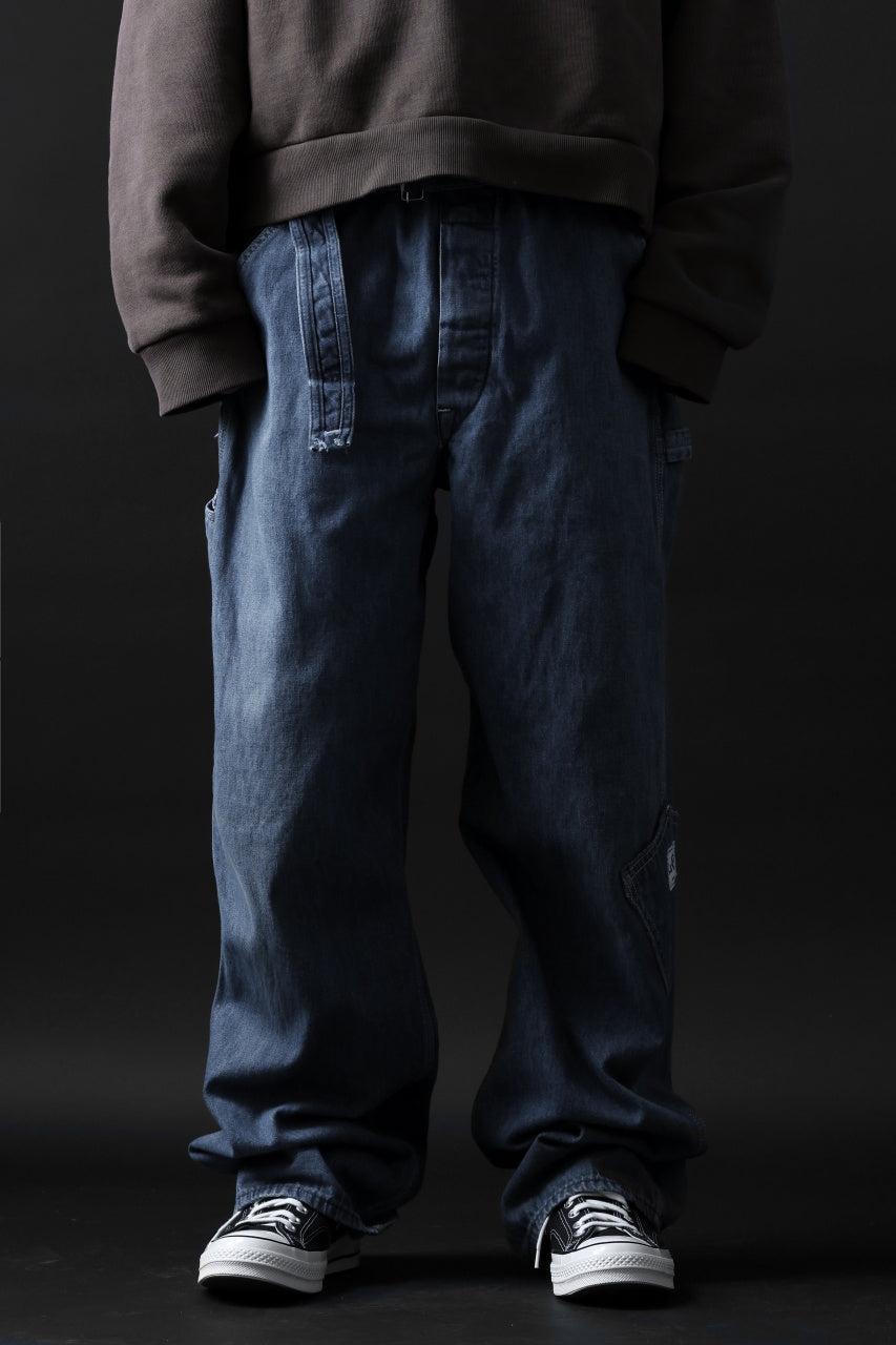 画像をギャラリービューアに読み込む, CHANGES REMAKE PAINTER DENIM PANTS with APRON PARTS (INDIGO #B)