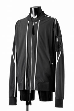 画像をギャラリービューアに読み込む, thom/krom MA-1 JACKET / ELASTIC NYLON + REFLECTION PIPING (BLACK)