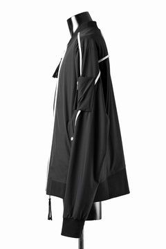 画像をギャラリービューアに読み込む, thom/krom MA-1 JACKET / ELASTIC NYLON + REFLECTION PIPING (BLACK)