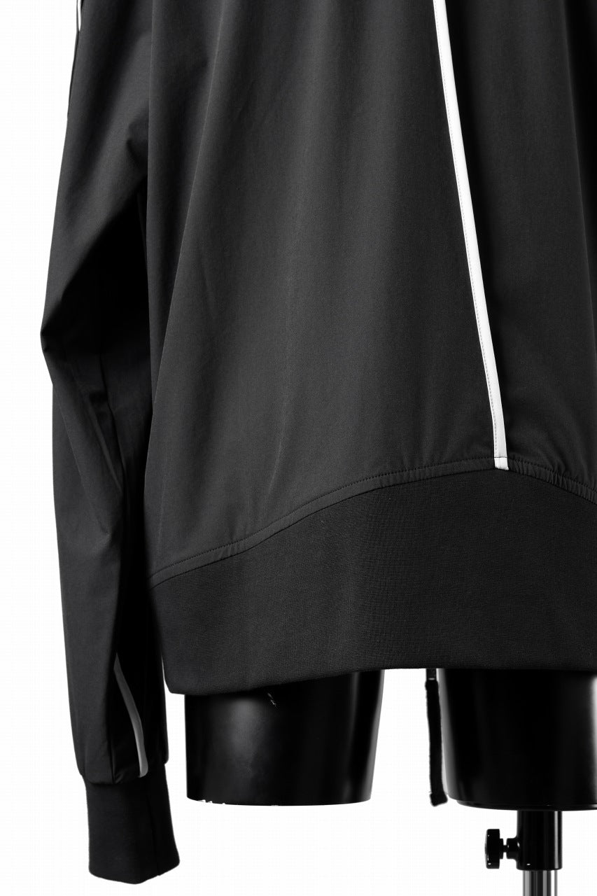 画像をギャラリービューアに読み込む, thom/krom MA-1 JACKET / ELASTIC NYLON + REFLECTION PIPING (BLACK)