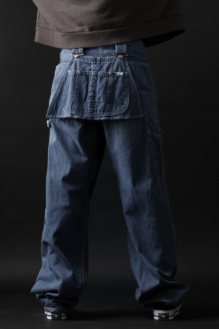 画像をギャラリービューアに読み込む, CHANGES REMAKE PAINTER DENIM PANTS with APRON PARTS (INDIGO #B)