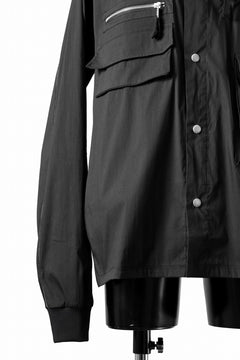 画像をギャラリービューアに読み込む, thom/krom WORK POCKET JACKET / ELASTIC COTTON &amp; POLYAMIDE (BLACK)