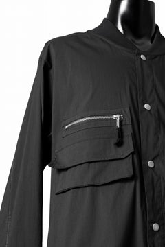 画像をギャラリービューアに読み込む, thom/krom WORK POCKET JACKET / ELASTIC COTTON & POLYAMIDE (BLACK)