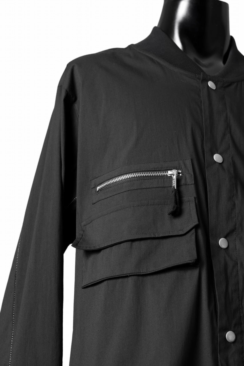 画像をギャラリービューアに読み込む, thom/krom WORK POCKET JACKET / ELASTIC COTTON &amp; POLYAMIDE (BLACK)