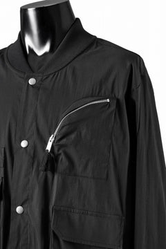 画像をギャラリービューアに読み込む, thom/krom WORK POCKET JACKET / ELASTIC COTTON & POLYAMIDE (BLACK)