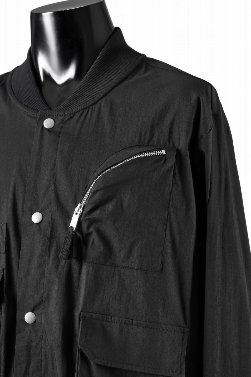 画像をギャラリービューアに読み込む, thom/krom WORK POCKET JACKET / ELASTIC COTTON & POLYAMIDE (BLACK)