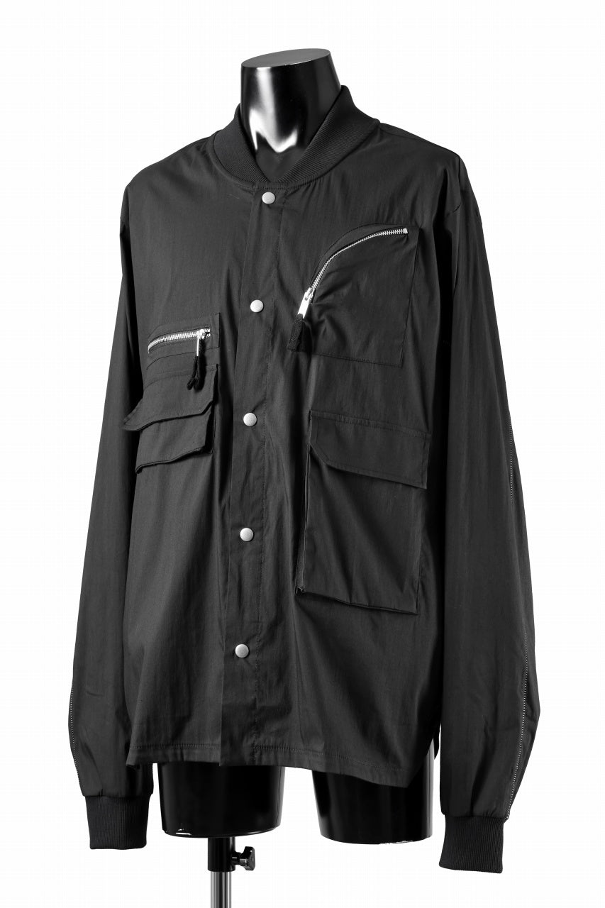 画像をギャラリービューアに読み込む, thom/krom WORK POCKET JACKET / ELASTIC COTTON & POLYAMIDE (BLACK)