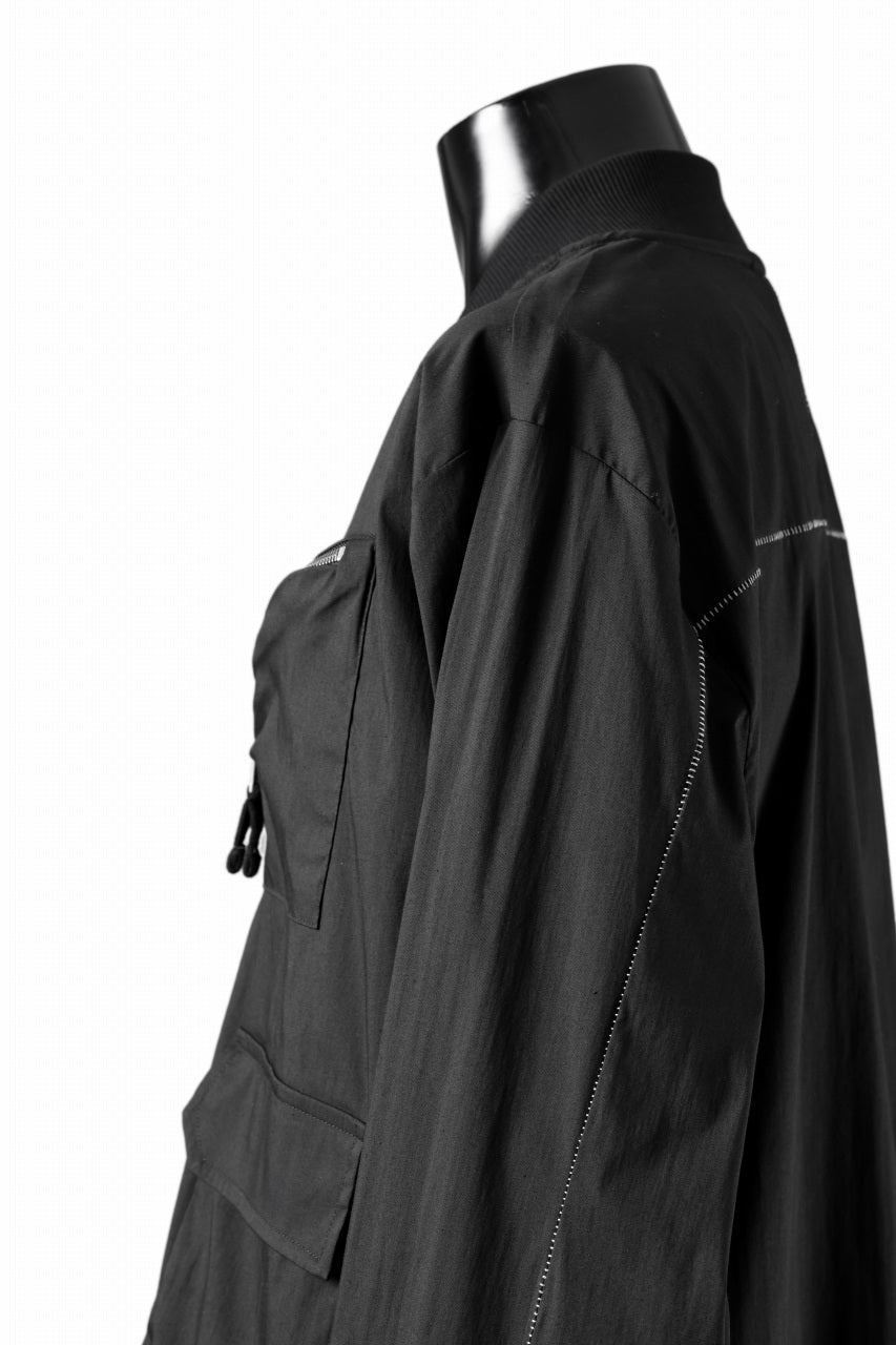 画像をギャラリービューアに読み込む, thom/krom WORK POCKET JACKET / ELASTIC COTTON &amp; POLYAMIDE (BLACK)