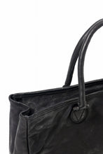 Load image into Gallery viewer, ISAMU KATAYAMA BACKLASH ZIP TOTE BAG / OBJECT DYED JAPAN ROUGH STEER (BLACK)