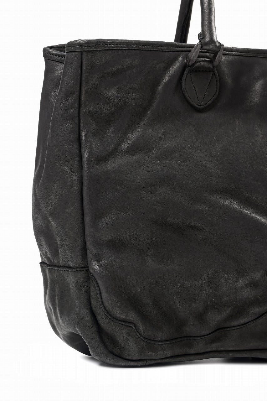 Load image into Gallery viewer, ISAMU KATAYAMA BACKLASH ZIP TOTE BAG / OBJECT DYED JAPAN ROUGH STEER (BLACK)