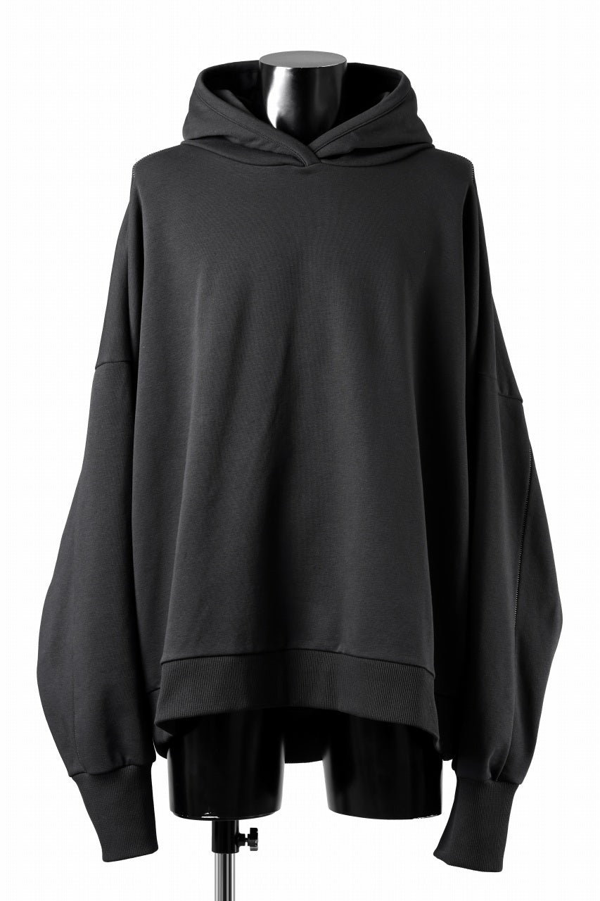 画像をギャラリービューアに読み込む, thom/krom EXTRA OVERSIZED FIT HOODIE / ELASTIC COTTON SWEAT (BLACK)