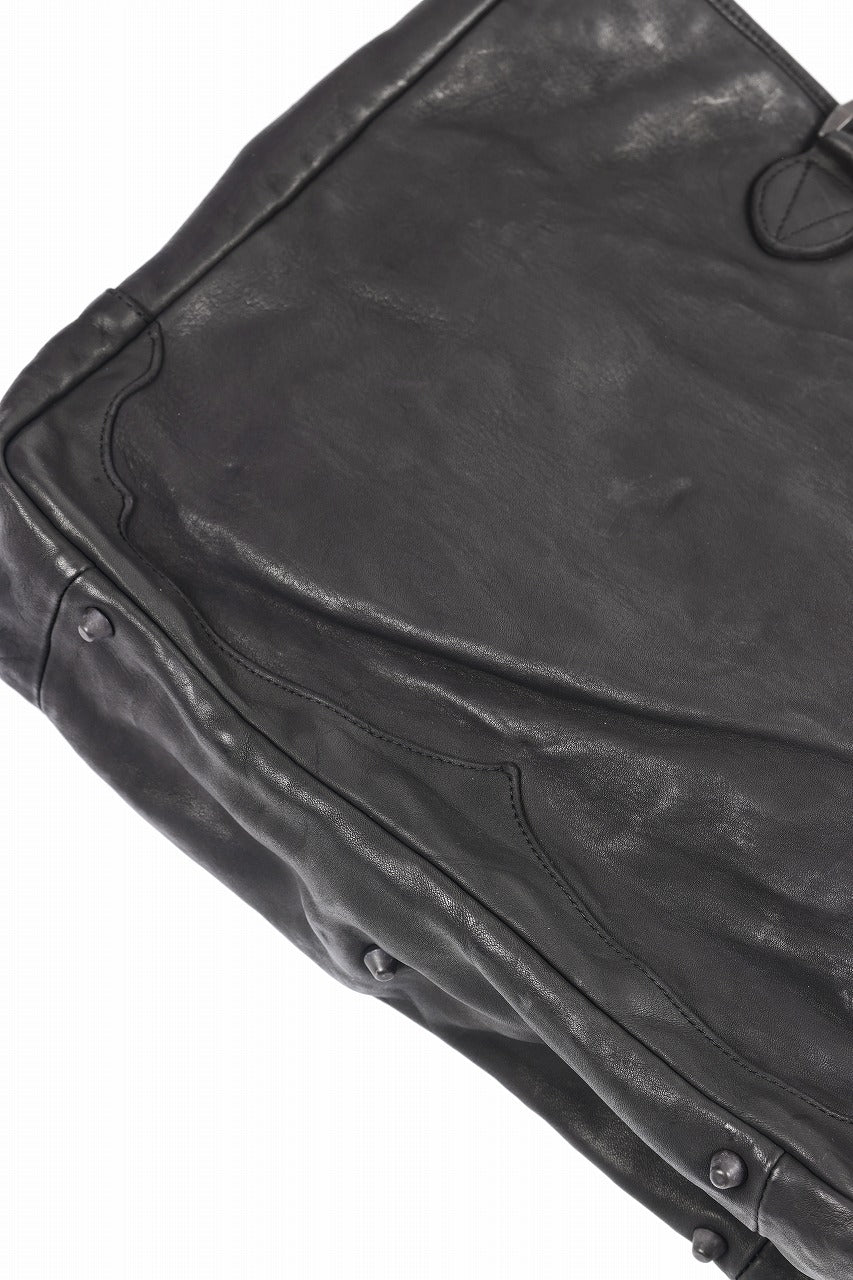 Load image into Gallery viewer, ISAMU KATAYAMA BACKLASH ZIP TOTE BAG / OBJECT DYED JAPAN ROUGH STEER (BLACK)