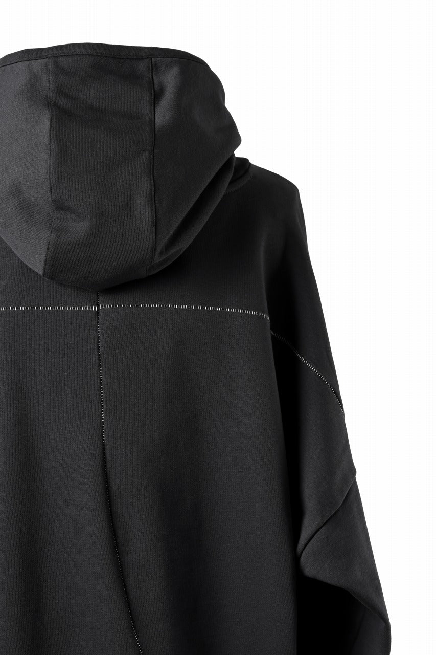 画像をギャラリービューアに読み込む, thom/krom EXTRA OVERSIZED FIT HOODIE / ELASTIC COTTON SWEAT (BLACK)