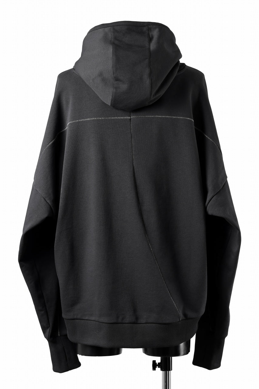 画像をギャラリービューアに読み込む, thom/krom EXTRA OVERSIZED FIT HOODIE / ELASTIC COTTON SWEAT (BLACK)