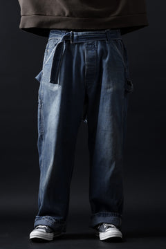 画像をギャラリービューアに読み込む, CHANGES REMAKE PAINTER DENIM PANTS with APRON PARTS (INDIGO #C)