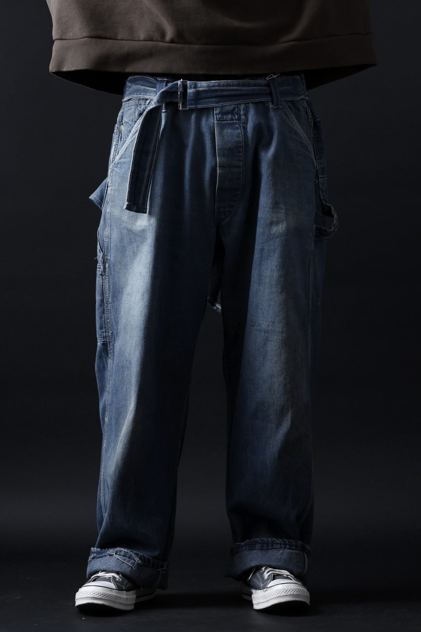画像をギャラリービューアに読み込む, CHANGES REMAKE PAINTER DENIM PANTS with APRON PARTS (INDIGO #C)