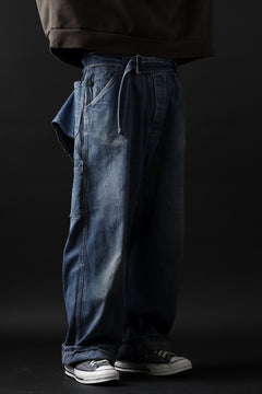 画像をギャラリービューアに読み込む, CHANGES REMAKE PAINTER DENIM PANTS with APRON PARTS (INDIGO #C)