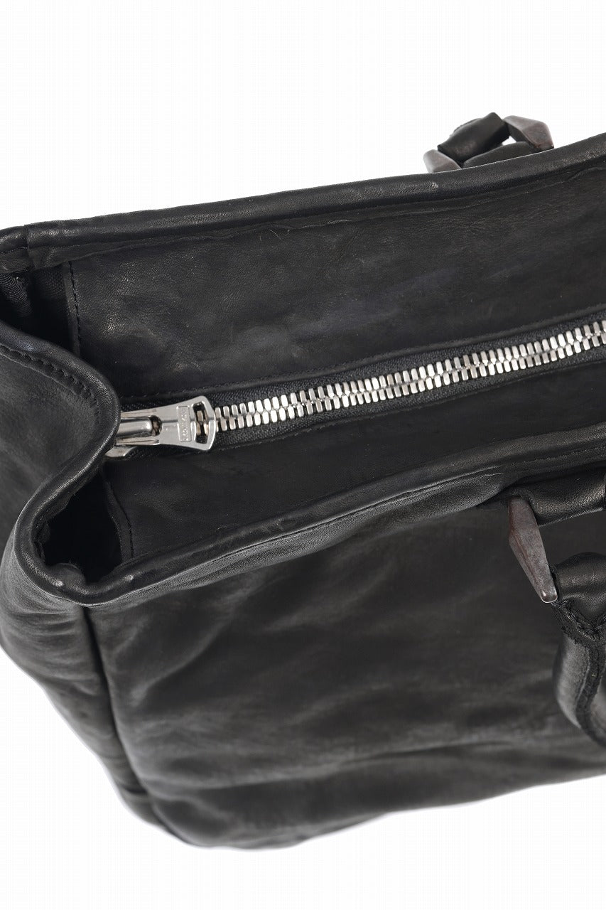 Load image into Gallery viewer, ISAMU KATAYAMA BACKLASH ZIP TOTE BAG / OBJECT DYED JAPAN ROUGH STEER (BLACK)