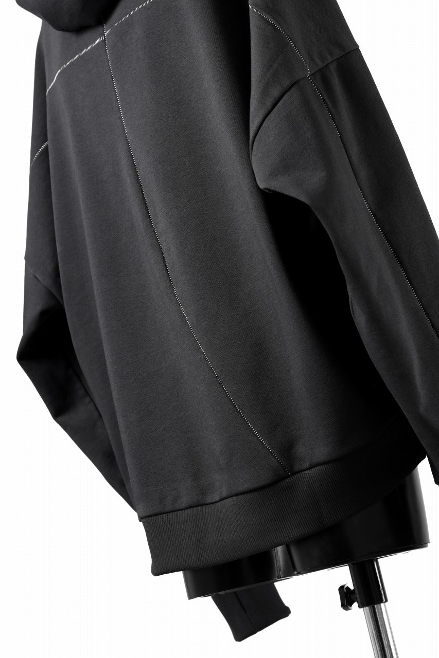 画像をギャラリービューアに読み込む, thom/krom EXTRA OVERSIZED FIT HOODIE / ELASTIC COTTON SWEAT (BLACK)