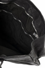 Load image into Gallery viewer, ISAMU KATAYAMA BACKLASH ZIP TOTE BAG / OBJECT DYED JAPAN ROUGH STEER (BLACK)