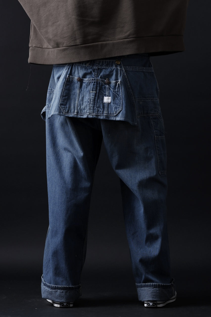 画像をギャラリービューアに読み込む, CHANGES REMAKE PAINTER DENIM PANTS with APRON PARTS (INDIGO #C)