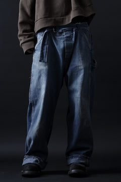 画像をギャラリービューアに読み込む, CHANGES REMAKE PAINTER DENIM PANTS with APRON PARTS (INDIGO #C)
