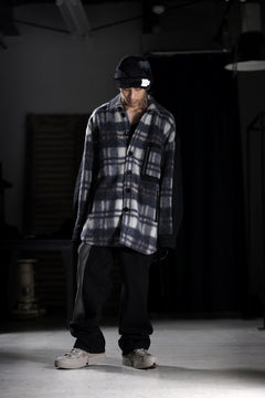 画像をギャラリービューアに読み込む, Feng Chen Wang FLANNEL SHIRT WITH QUILT PHOENIX (NAVY)