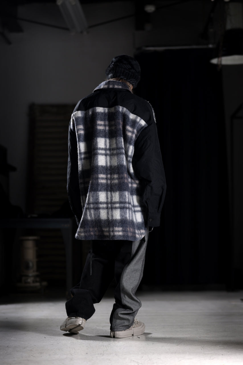 画像をギャラリービューアに読み込む, Feng Chen Wang FLANNEL SHIRT WITH QUILT PHOENIX (NAVY)