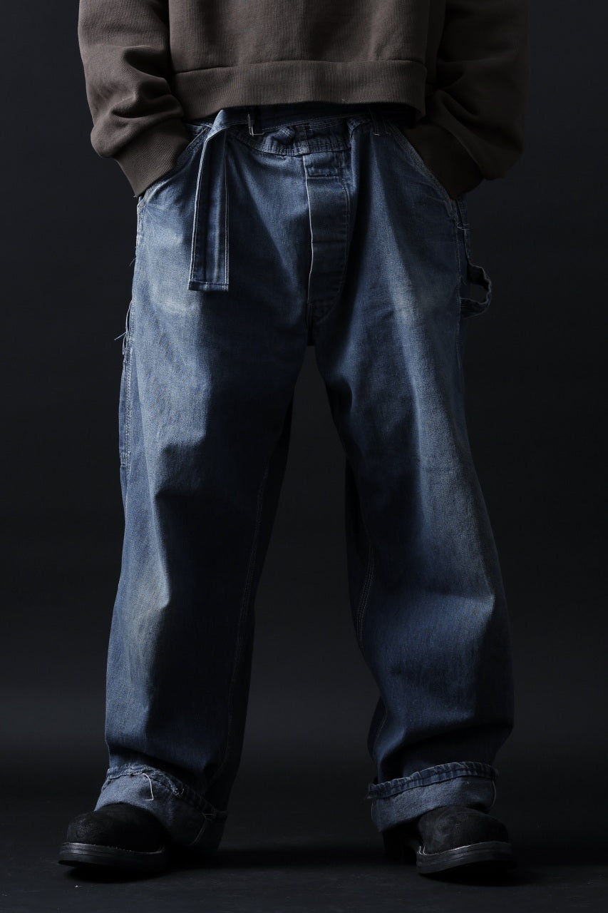 画像をギャラリービューアに読み込む, CHANGES REMAKE PAINTER DENIM PANTS with APRON PARTS (INDIGO #C)