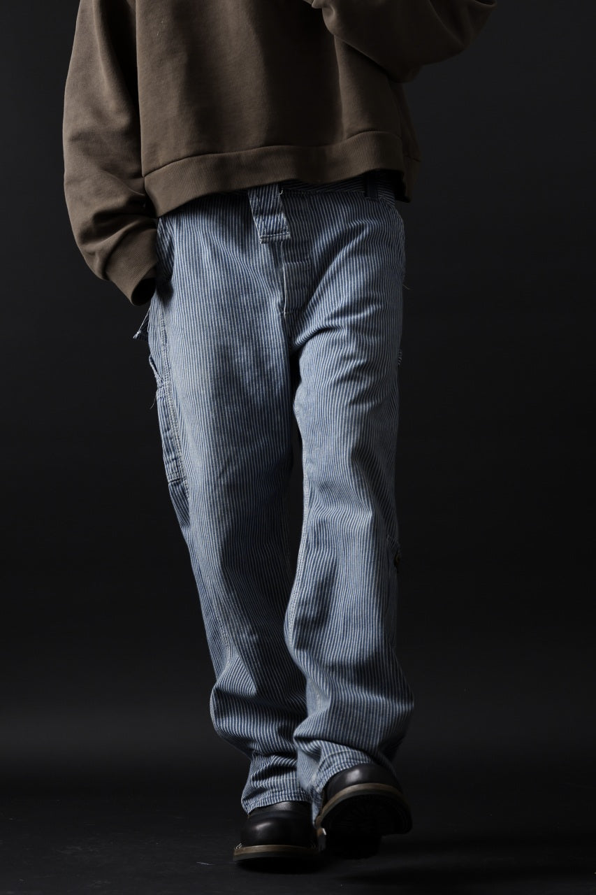 画像をギャラリービューアに読み込む, CHANGES REMAKE PAINTER HICKORY DENIM PANTS with APRON PARTS (INDIGO)