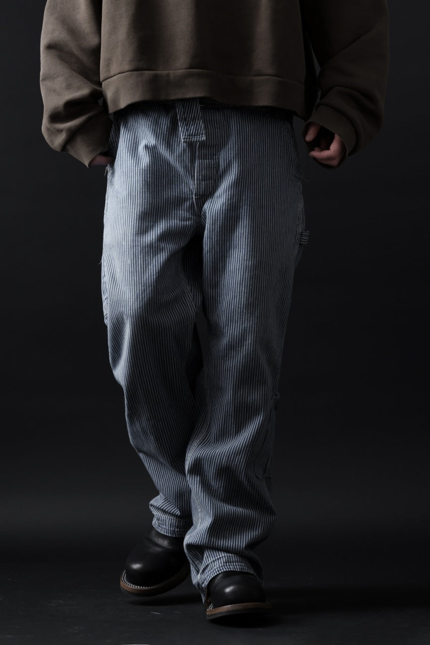 画像をギャラリービューアに読み込む, CHANGES REMAKE PAINTER HICKORY DENIM PANTS with APRON PARTS (INDIGO)