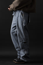 画像をギャラリービューアに読み込む, CHANGES REMAKE PAINTER HICKORY DENIM PANTS with APRON PARTS (INDIGO)