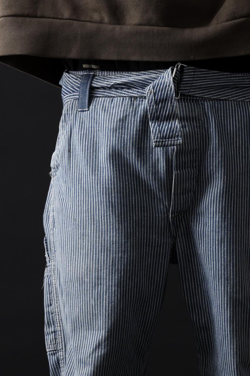 画像をギャラリービューアに読み込む, CHANGES REMAKE PAINTER HICKORY DENIM PANTS with APRON PARTS (INDIGO)
