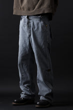 画像をギャラリービューアに読み込む, CHANGES REMAKE PAINTER HICKORY DENIM PANTS with APRON PARTS (INDIGO)