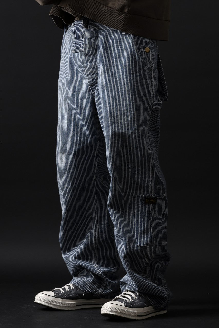 画像をギャラリービューアに読み込む, CHANGES REMAKE PAINTER HICKORY DENIM PANTS with APRON PARTS (INDIGO)