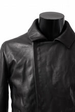 Load image into Gallery viewer, m.a+ silver crosses sleeve diagonal zip biker jacket / J1/S+/SY1.0 (BLACK)