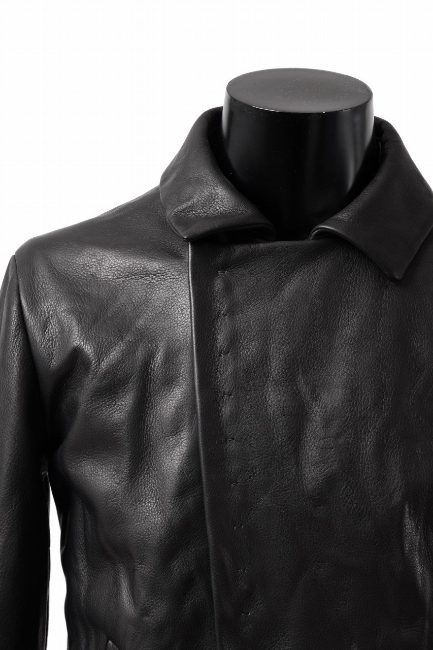 Load image into Gallery viewer, m.a+ silver crosses sleeve diagonal zip biker jacket / J1/S+/SY1.0 (BLACK)