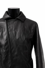 Load image into Gallery viewer, m.a+ silver crosses sleeve diagonal zip biker jacket / J1/S+/SY1.0 (BLACK)