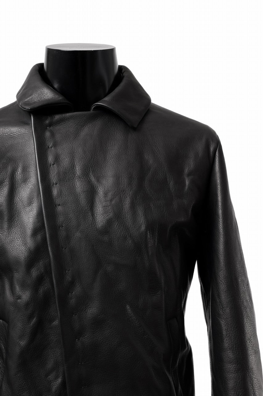 Load image into Gallery viewer, m.a+ silver crosses sleeve diagonal zip biker jacket / J1/S+/SY1.0 (BLACK)
