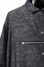 画像をギャラリービューアに読み込む, A.F ARTEFACT FRONT ZIP SQUEEZING SHIRT / PAISLEY JACQUARD (D.GREY)