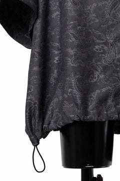 画像をギャラリービューアに読み込む, A.F ARTEFACT FRONT ZIP SQUEEZING SHIRT / PAISLEY JACQUARD (D.GREY)