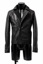 Load image into Gallery viewer, m.a+ silver crosses sleeve diagonal zip biker jacket / J1/S+/SY1.0 (BLACK)