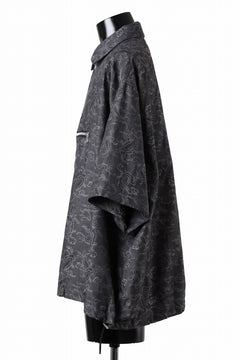 画像をギャラリービューアに読み込む, A.F ARTEFACT FRONT ZIP SQUEEZING SHIRT / PAISLEY JACQUARD (D.GREY)